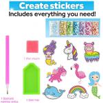 Creative Sparkle: Kids' Diamond Gem Art Kit with 12 Stickers