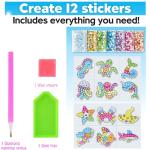 Creative Sparkle: Kids' Diamond Gem Art Kit with 12 Stickers