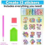 Creative Sparkle: Kids' Diamond Gem Art Kit with 12 Stickers