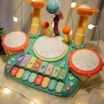 Children's Mini Piano Rack Drum - 2-in-1 Musical Toy for Kids