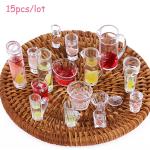 15pcs Kitchen Toy Tableware Set for Pretend Play