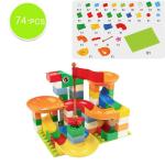 Race Tracker Marble Run Building Blocks - 74-404PCS of Thrilling Racing Fun for Kids