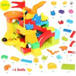 Race Tracker Marble Run Building Blocks - 74-404PCS of Thrilling Racing Fun for Kids