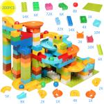 Race Tracker Marble Run Building Blocks - 74-404PCS of Thrilling Racing Fun for Kids