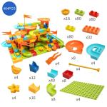 Race Tracker Marble Run Building Blocks - 74-404PCS of Thrilling Racing Fun for Kids