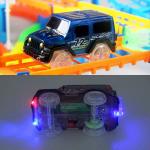 2-in-1 DIY Race Track Car Set: Create Your Own Railway with LED Light Race Cars