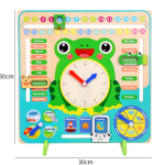 Time Cognition Exercise with Frog Clock Toy - Month Memory Fun