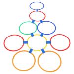 Sport Jump Ring Set Game - Fun Hoop Tossing Activity with 10 Hoops and Connectors