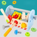 Wooden DIY Nut Building Block Repair Toy - Creative Construction for Kids