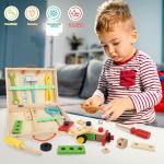 Wooden DIY Nut Building Block Repair Toy - Creative Construction for Kids