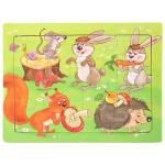 Cartoon Animals Wood Puzzle