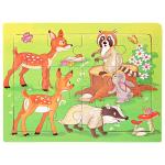 Cartoon Animals Wood Puzzle