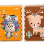 Double-Sided Strip 3D Wooden Puzzles for Kids