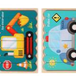 Double-Sided Strip 3D Wooden Puzzles for Kids