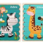 Double-Sided Strip 3D Wooden Puzzles for Kids