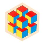 3D Wooden Tangram Puzzles for Math Learning