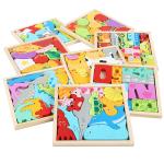 3D Wooden Tangram Puzzles for Math Learning