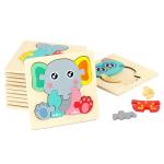 3D Wooden Puzzles: Engaging Cartoon Animals for Kids