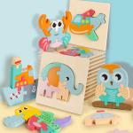 3D Wooden Puzzles: Engaging Cartoon Animals for Kids