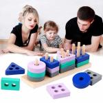 Wooden Building Block Puzzles for Creativity and Problem-Solving