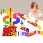 Motorized Domino Train Car Building Blocks Set - Fun Domino Run Toy