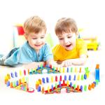 Motorized Domino Train Car Building Blocks Set - Fun Domino Run Toy