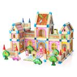 Wooden Construction Building Blocks - 128/268pcs Model Set