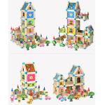 Wooden Construction Building Blocks - 128/268pcs Model Set