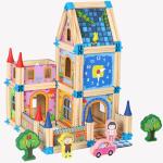 Wooden Construction Building Blocks - 128/268pcs Model Set