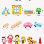 Wooden Construction Building Blocks - 128/268pcs Model Set