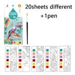 Portable Watercolor Book: 20 Sheets for Creative Drawing and Painting