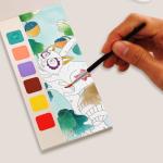 Portable Watercolor Book: 20 Sheets for Creative Drawing and Painting