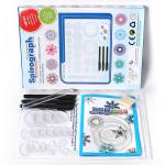 Colorful Spirograph Drawing Set: Interlocking Gears and Creative Designs