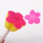 Kids Toddler Sponge Stamp Brush Kits: Flower Drawing Set