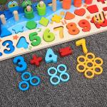 Interactive Math Fishing Wooden Puzzles for Kids' Education