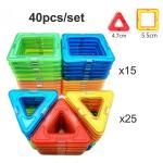 40pcs Big Magnetic Designer Building Blocks - Unlimited Creative Fun!