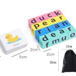 English Letter Spelling Block Flash Cards Game for Kids