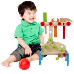 Kids' Multifunctional Wooden Workbench Assembly Toy