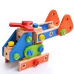 Kids Wooden Screwing Blocks Montessori Puzzle Toy