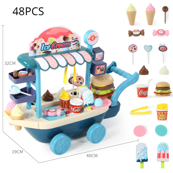 Sweet Treats Galore: Children's Simulated Candy Trolley Cart Toy