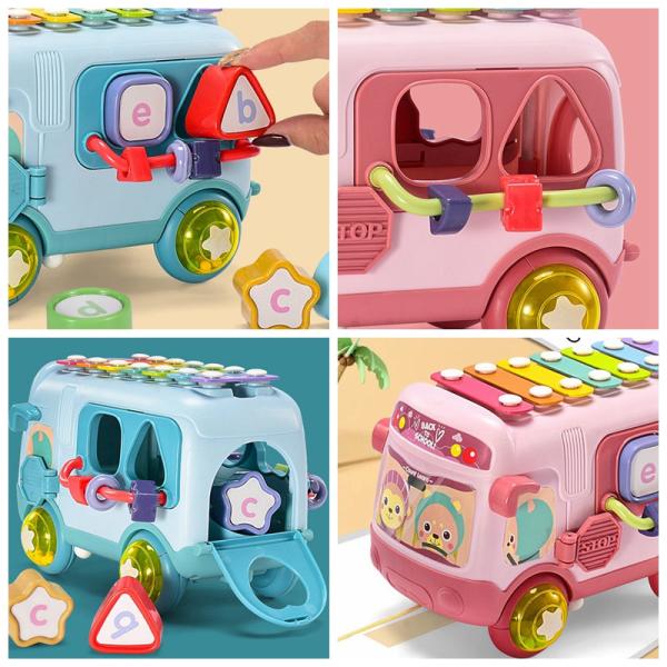 Enlightening Journey: Musical Travel Bus Toy for Babies