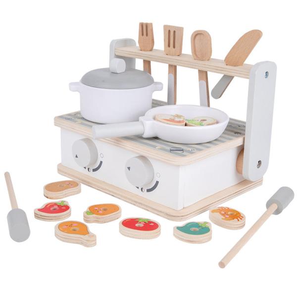 Portable Wooden Kitchenette: Educational Toy for Kids