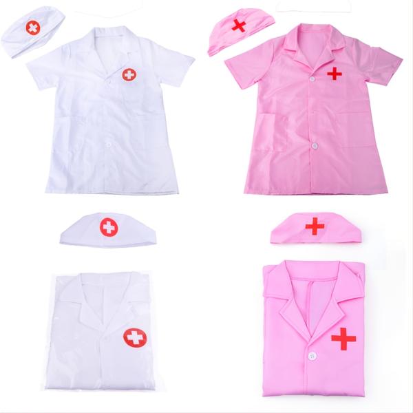 Doctor's Short-Sleeved Nurse Costume for Kids