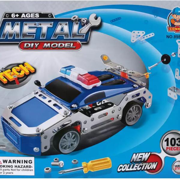 Metal Police Car Constructor: Build Your Own Adventure!