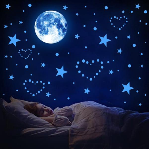 Glowing in the Dark Stars Wall Stickers - Luminous Earth and Celestial Decor