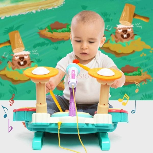 Children's Mini Piano Rack Drum - 2-in-1 Musical Toy for Kids