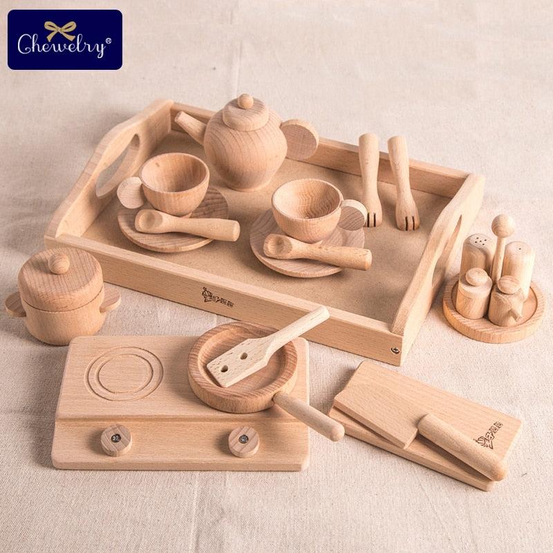 Kids' Wooden Cooking Toy Set - Fueling Imaginative Pretend Play