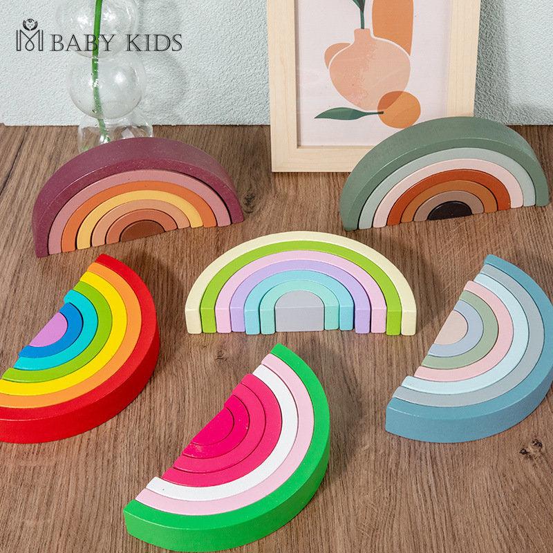 Wooden Arch Bridge Rainbow Building Blocks