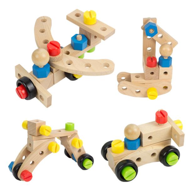 DIY Multi-Functional Nut Car Building Block Set for Kids