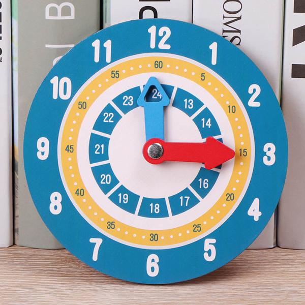 Wooden Montessori Clock Teaching Toy for Kids